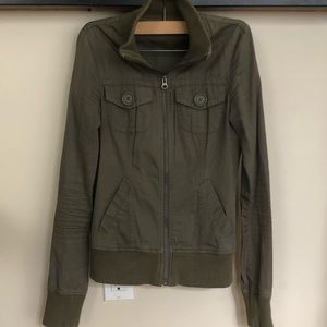 🎉HP🎉Army green rubbish zip up jacket S